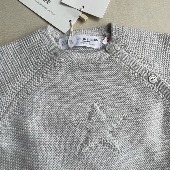 Zara Baby Cotton Sweater  0-1month & 1-3 months - Picture 5 of 10